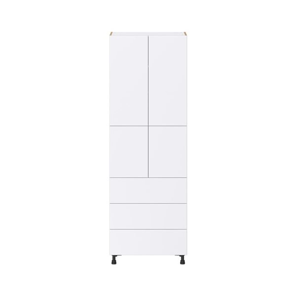 Hugo&Borg Lasalle 30 x 89.5 x 24.88-in Glacier White Door and Drawer Pantry Semi-Custom Cabinet