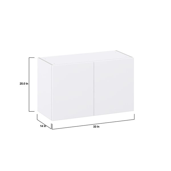 Hugo&Borg Lasalle 33 x 20 x 14.88-in Glacier White Door Wall Semi-Custom Cabinet