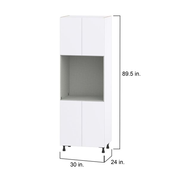 Hugo&Borg Lasalle 30 x 89.5 x 24.88-in Glacier White Door Pantry Semi-Custom Cabinet