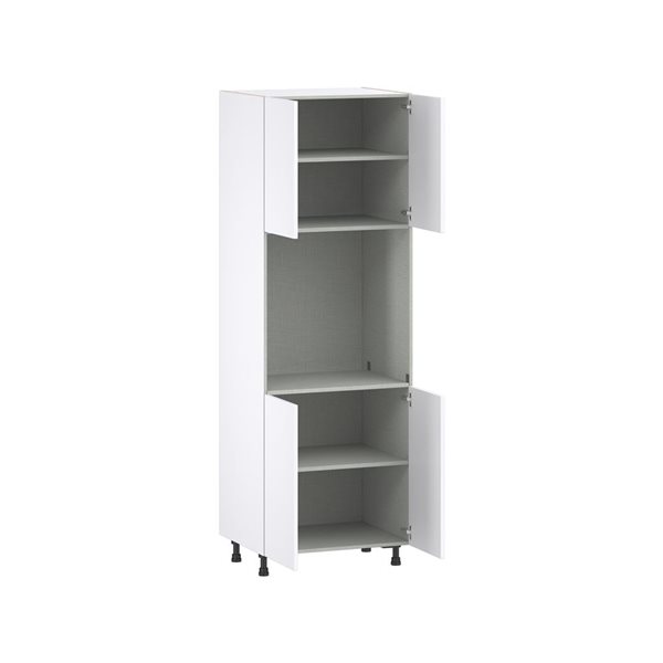 Hugo&Borg Lasalle 30 x 89.5 x 24.88-in Glacier White Door Pantry Semi-Custom Cabinet