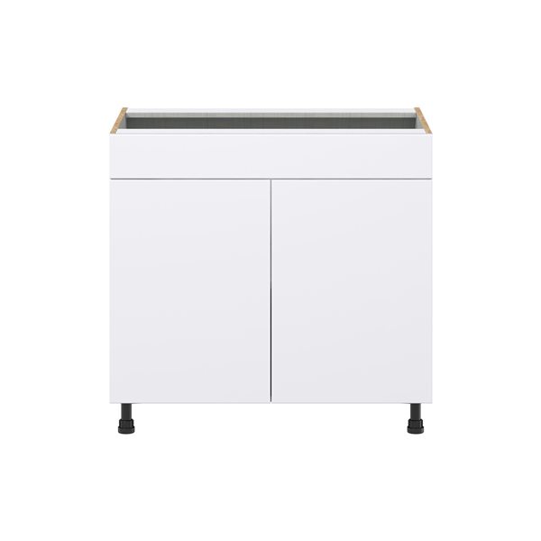 Hugo&Borg Lasalle 36 x 34.5 x 24.88-in Glacier White Door Base Semi-Custom Cabinet