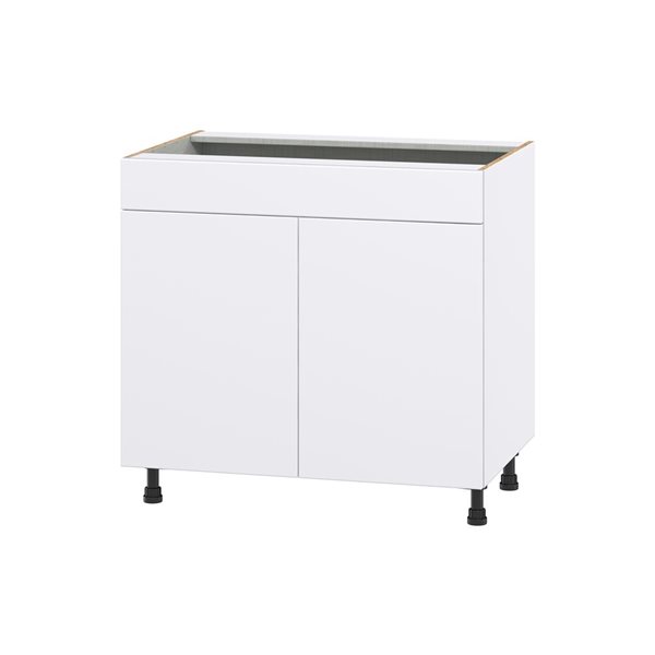 Hugo&Borg Lasalle 36 x 34.5 x 24.88-in Glacier White Door Base Semi-Custom Cabinet