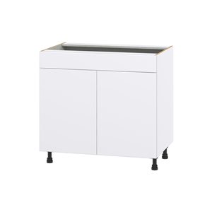 Hugo&Borg Lasalle 36 x 34.5 x 24.88-in Glacier White Door Base Semi-Custom Cabinet