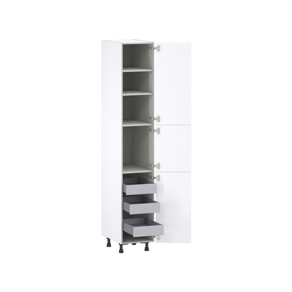 Hugo&Borg Lasalle 15 x 89.5 x 24.88-in Glacier White Door and Drawer Pantry Semi-Custom Cabinet