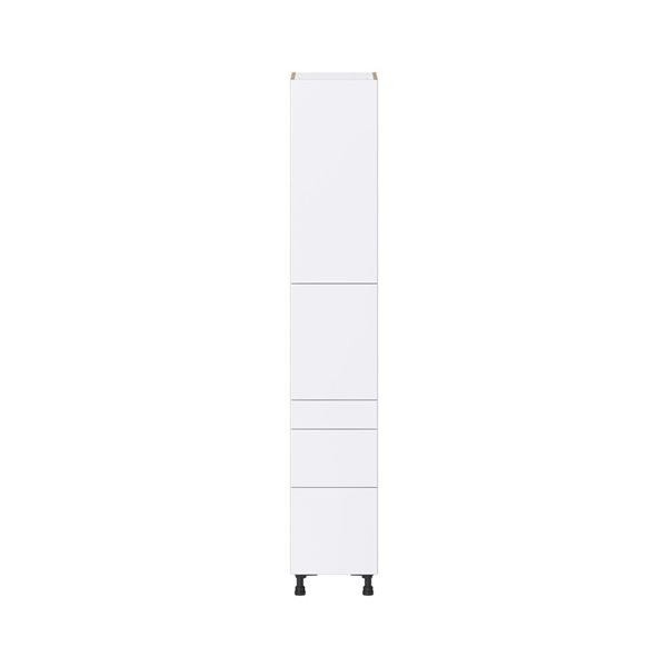 Hugo&Borg Lasalle 15 x 89.5 x 24.88-in Glacier White Door and Drawer Pantry Semi-Custom Cabinet