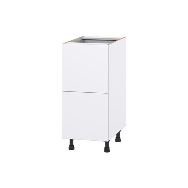 Hugo&Borg Lasalle 15 x 34.5 x 24.88-in Glacier White Drawer Base Semi-Custom Cabinet