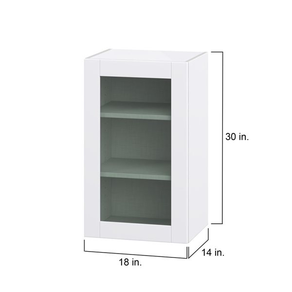 Hugo&Borg Lasalle 18 x 30 x 14.88-in Glacier White Door Wall Semi-Custom Cabinet