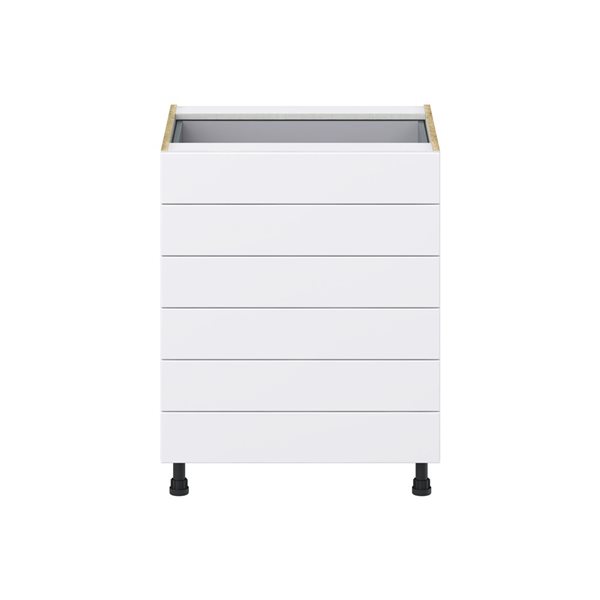 Hugo&Borg Lasalle 27 x 34.5 x 24.88-in Glacier White Drawer Base Semi-Custom Cabinet