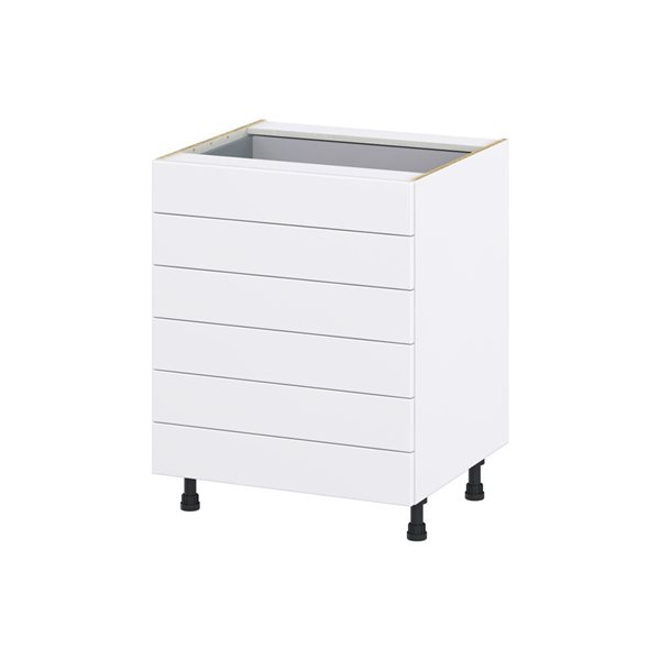 Hugo&Borg Lasalle 27 x 34.5 x 24.88-in Glacier White Drawer Base Semi-Custom Cabinet