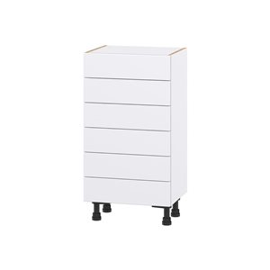 Hugo&Borg Lasalle 18 x 34.5 x 14.88-in Glacier White Drawer Base Semi-Custom Cabinet