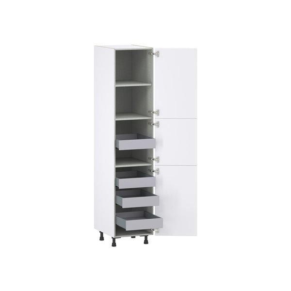 Hugo&Borg Lasalle 18 x 84.5 x 24.88-in Glacier White Door and Drawer Pantry Semi-Custom Cabinet