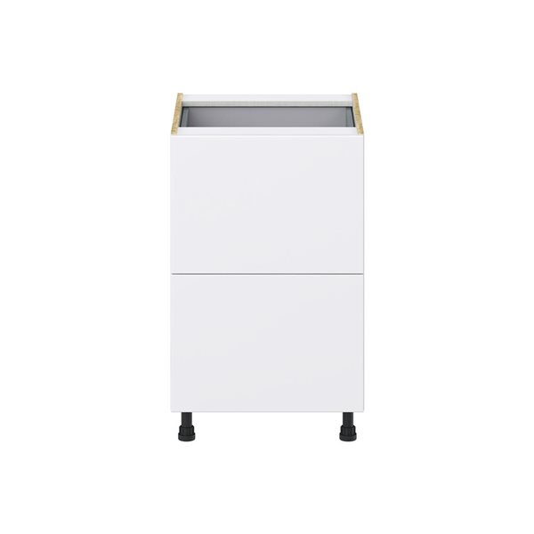 Hugo&Borg Lasalle 21 x 34.5 x 24.88-in Glacier White Drawer Base Semi-Custom Cabinet