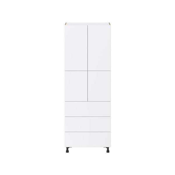 Hugo&Borg Lasalle 30 x 84.5 x 24.88-in Glacier White Door and Drawer Pantry Semi-Custom Cabinet