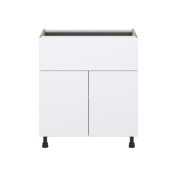 Hugo&Borg Lasalle 30 x 34.5 x 24.88-in Glacier White Door and Drawer Base Semi-Custom Cabinet