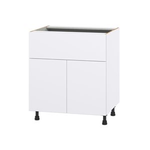 Hugo&Borg Lasalle 30 x 34.5 x 24.88-in Glacier White Door and Drawer Base Semi-Custom Cabinet