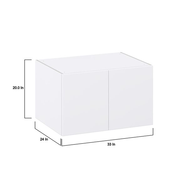 Hugo&Borg Lasalle 33 x 20 x 24.88-in Glacier White Door Wall Semi-Custom Cabinet