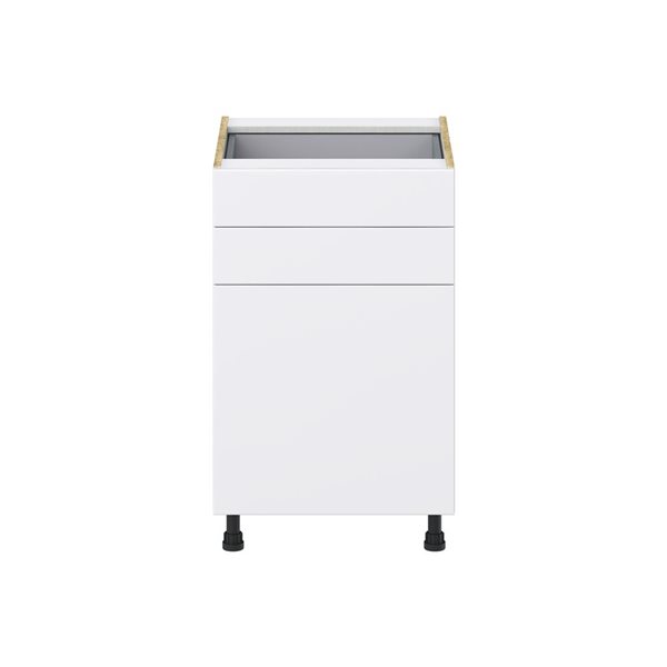 Hugo&Borg Lasalle 21 x 34.5 x 24.88-in Glacier White Door and Drawer Base Semi-Custom Cabinet