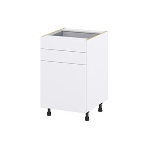 Hugo&Borg Lasalle 21 x 34.5 x 24.88-in Glacier White Door and Drawer Base Semi-Custom Cabinet