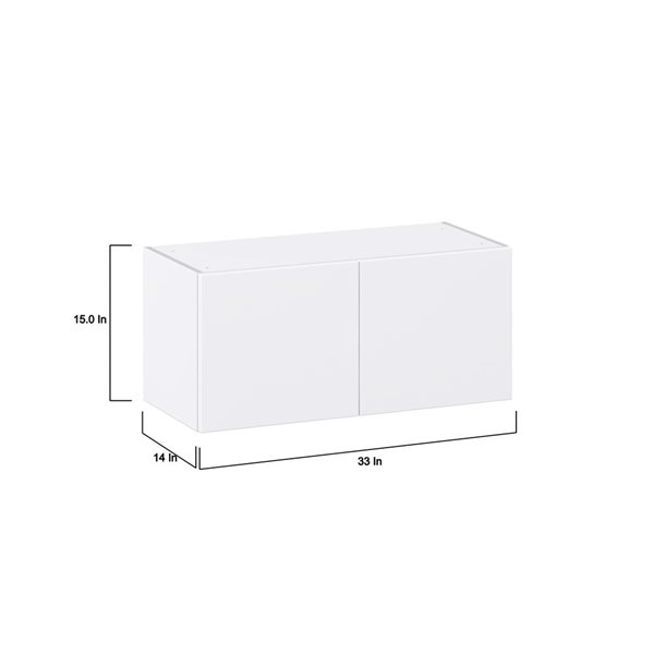 Hugo&Borg Lasalle 33 x 15 x 14.88-in Glacier White Door Wall Semi-Custom Cabinet