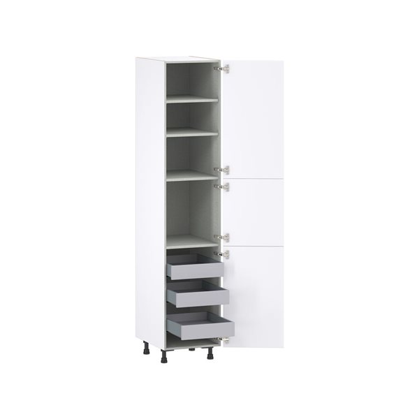 Hugo&Borg Lasalle 18 x 89.5 x 24.88-in Glacier White Door and Drawer Pantry Semi-Custom Cabinet