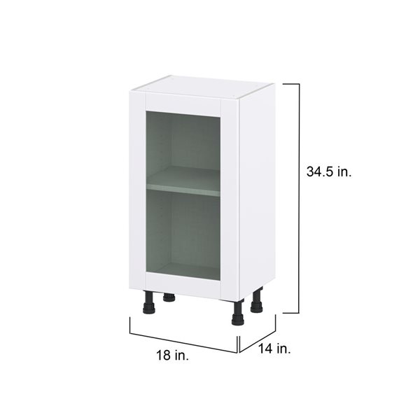 Hugo&Borg Lasalle 18 x 34.5 x 14.88-in Glacier White Door Base Semi-Custom Cabinet