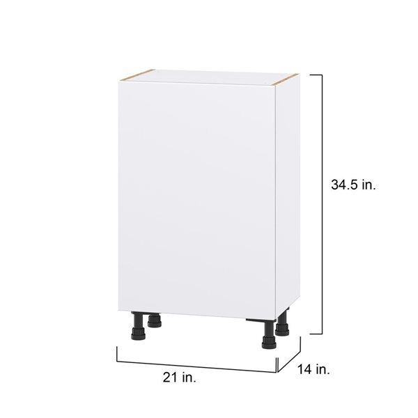 Hugo&Borg Lasalle 21 x 34.5 x 14.88-in Glacier White Door Base Semi-Custom Cabinet