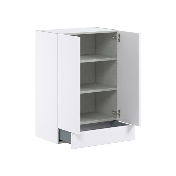 Hugo&Borg Lasalle 24 x 35 x 14.88-in Glacier White Door and Drawer Wall Semi-Custom Cabinet