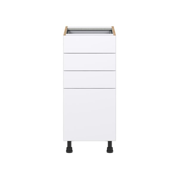 Hugo&Borg Lasalle 15 x 34.5 x 24.88-in Glacier White Drawer Base Semi-Custom Cabinet