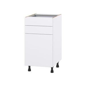 Hugo&Borg Lasalle 18 x 34.5 x 24.88-in Glacier White Door and Drawer Base Semi-Custom Cabinet