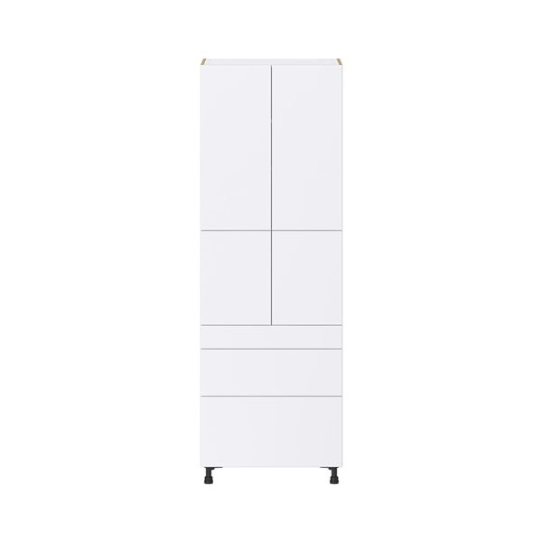 Hugo&Borg Lasalle 30 x 89.5 x 24.88-in Glacier White Door and Drawer Pantry Semi-Custom Cabinet