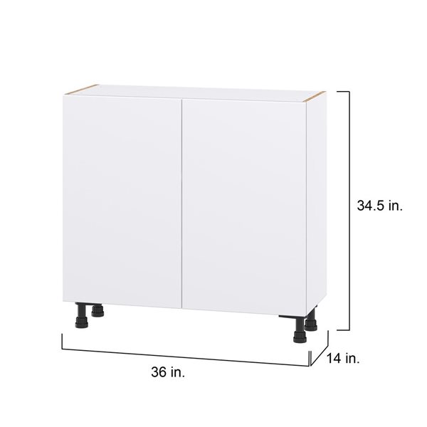 Hugo&Borg Lasalle 36 x 34.5 x 14.88-in Glacier White Door Base Semi-Custom Cabinet