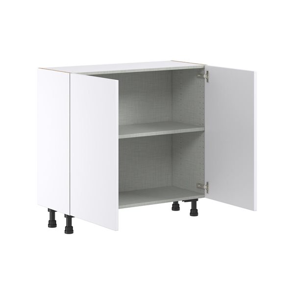 Hugo&Borg Lasalle 36 x 34.5 x 14.88-in Glacier White Door Base Semi-Custom Cabinet