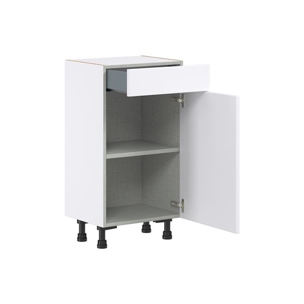 Hugo&Borg Lasalle 18 x 34.5 x 14.88-in Glacier White Door and Drawer Base Semi-Custom Cabinet