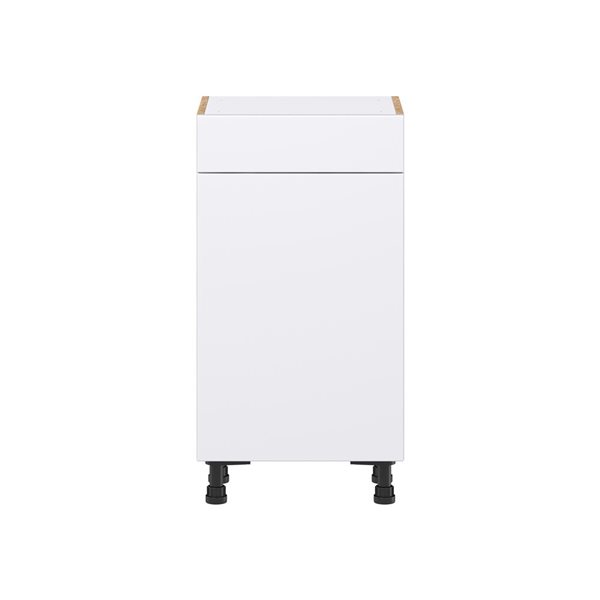 Hugo&Borg Lasalle 18 x 34.5 x 14.88-in Glacier White Door and Drawer Base Semi-Custom Cabinet