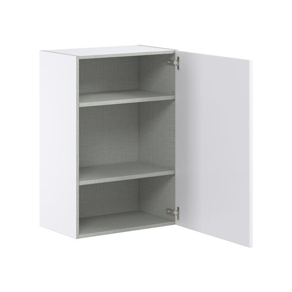 Hugo&Borg Lasalle 24 x 35 x 14.88-in Glacier White Door Wall Semi-Custom Cabinet