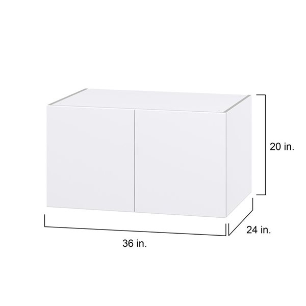 Hugo&Borg Lasalle 36 x 20 x 24.88-in Glacier White Door Wall Semi-Custom Cabinet