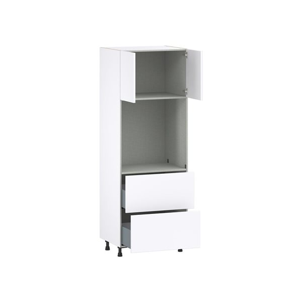 Hugo&Borg Lasalle 30 x 84.5 x 24.88-in Glacier White Door and Drawer Pantry Semi-Custom Cabinet