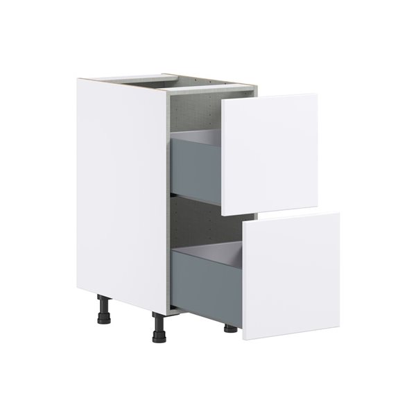 Hugo&Borg Lasalle 15 x 34.5 x 24.88-in Glacier White Drawer Base Semi-Custom Cabinet