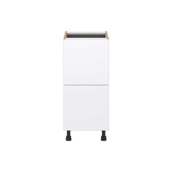 Hugo&Borg Lasalle 15 x 34.5 x 24.88-in Glacier White Drawer Base Semi-Custom Cabinet