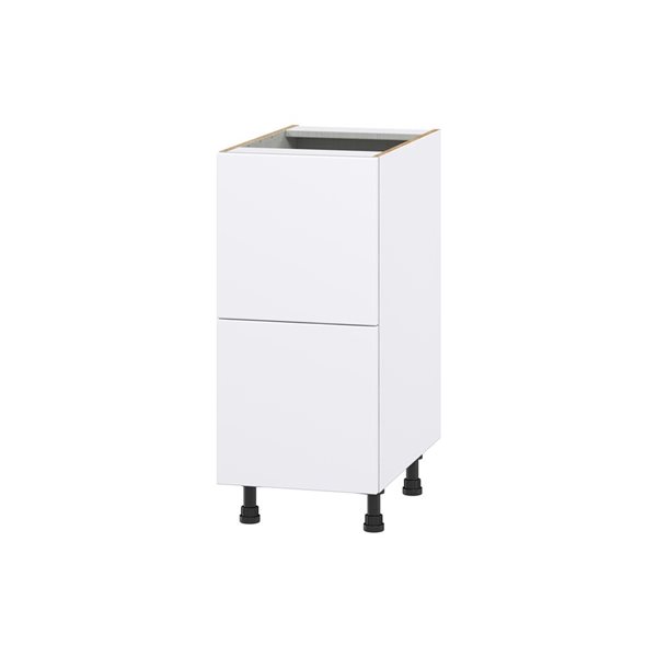 Hugo&Borg Lasalle 15 x 34.5 x 24.88-in Glacier White Drawer Base Semi-Custom Cabinet