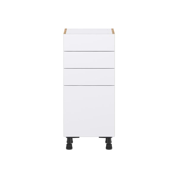 Hugo&Borg Lasalle 15 x 34.5 x 14.88-in Glacier White Door and Drawer Base Semi-Custom Cabinet