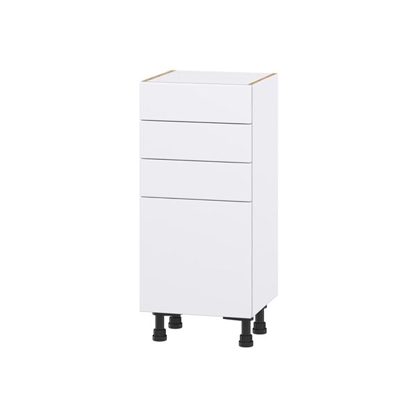 Hugo&Borg Lasalle 15 x 34.5 x 14.88-in Glacier White Door and Drawer Base Semi-Custom Cabinet