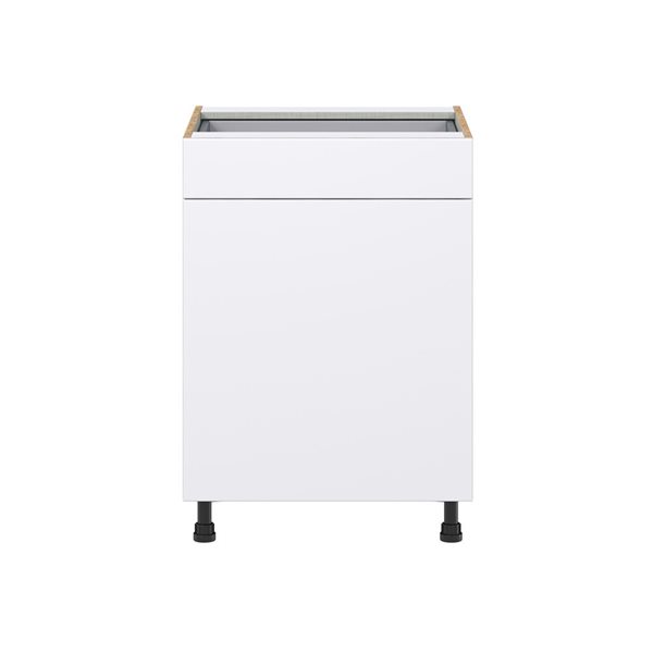 Hugo&Borg Lasalle 24 x 34.5 x 24.88-in Glacier White Door and Drawer Base Semi-Custom Cabinet