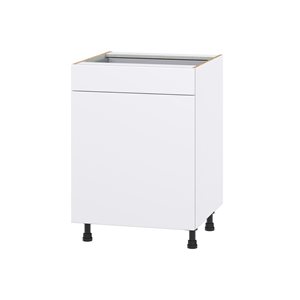 Hugo&Borg Lasalle 24 x 34.5 x 24.88-in Glacier White Door and Drawer Base Semi-Custom Cabinet