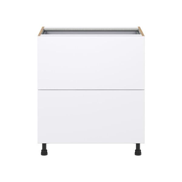 Hugo&Borg Lasalle 30 x 34.5 x 24.88-in Glacier White Drawer Base Semi-Custom Cabinet