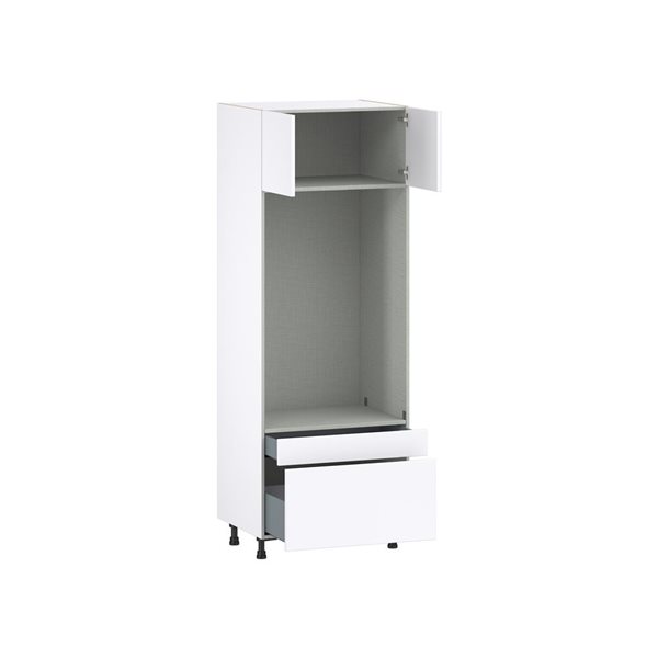 Hugo&Borg Lasalle 30 x 84.5 x 24.88-in Glacier White Door and Drawer Pantry Semi-Custom Cabinet