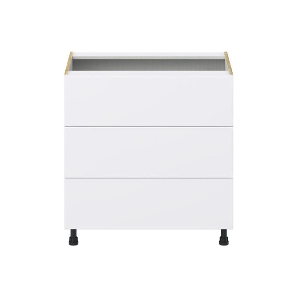 Hugo&Borg Lasalle 33 x 34.5 x 24.88-in Glacier White Drawer Base Semi-Custom Cabinet