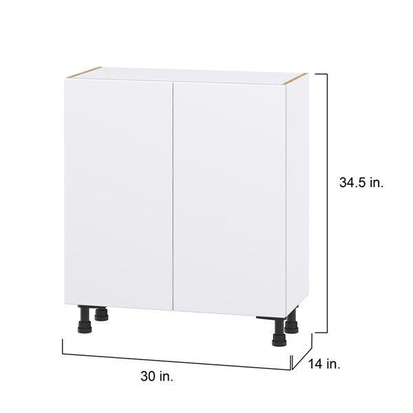 Hugo&Borg Lasalle 30 x 34.5 x 14.88-in Glacier White Door Base Semi-Custom Cabinet