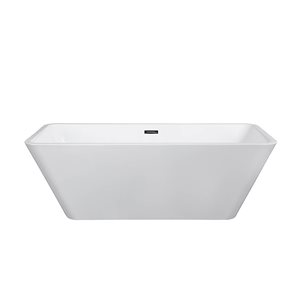 GEF Hope 30-in W x 59-in L White Acrylic Rectangular Freestanding Bathtub