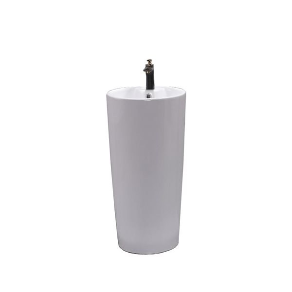 GEF Peyton 33.07-in H White Vitreous China Pedestal Sink Combo